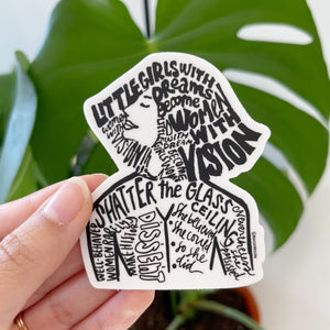Women Empowerment Feminist Vinyl Stickers with Quotes Inside