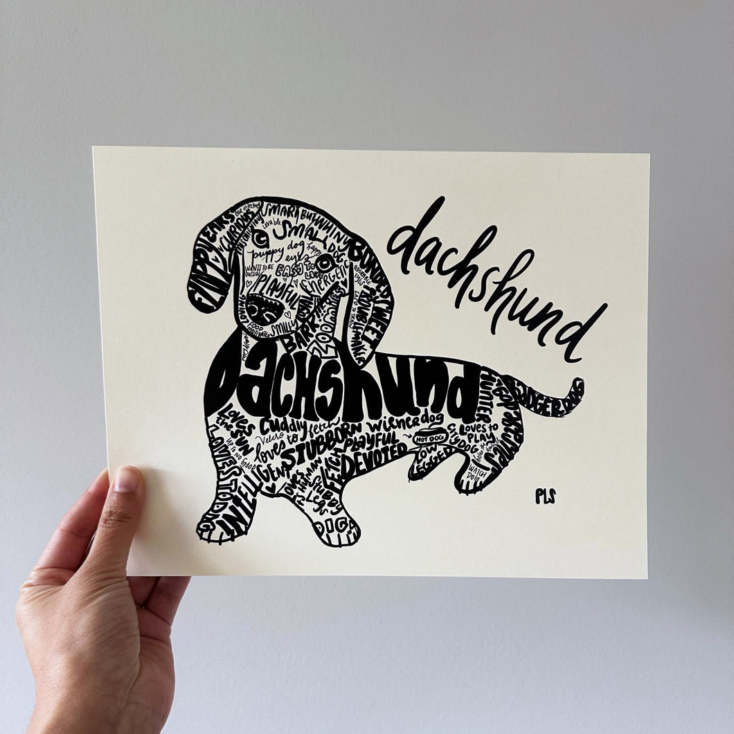 Dachshund Dog Print