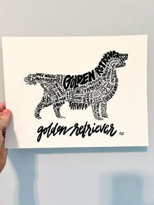 Golden Retriever Dog Print
