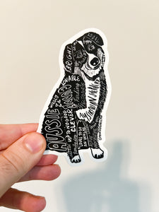 Australian Shepherd Dog Vinyl Sticker