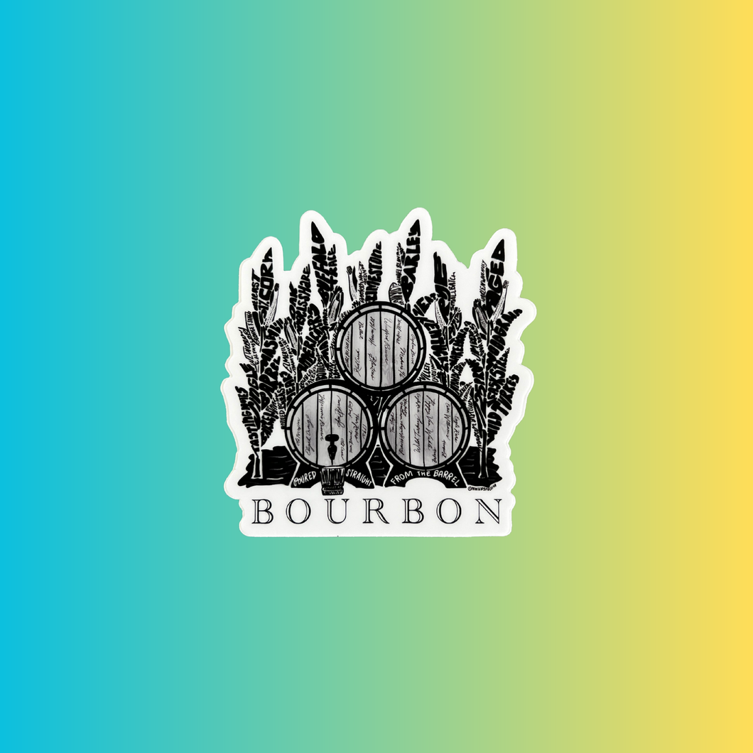 Bourbon Barrel Vinyl Sticker