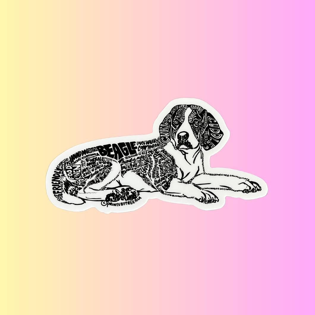 Beagle Dog Vinyl Sticker