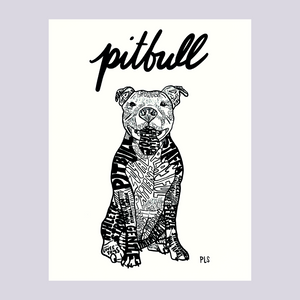 Pitbull Dog Print