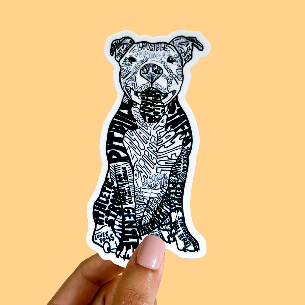 Pitbull Dog Sticker
