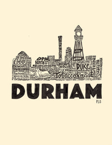 Durham NC Skyline Print