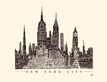Load image into Gallery viewer, New York City Skyline Print
