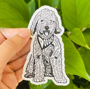 Doodle Dog Vinyl Sticker