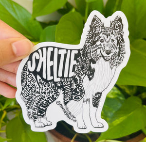 Sheltie Dog Vinyl Sticker