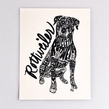Load image into Gallery viewer, Rottweiler Art Print | Rottweiler Gift
