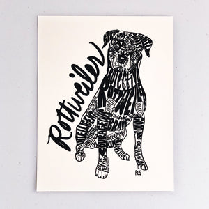 Rottweiler Art Print | Rottweiler Gift