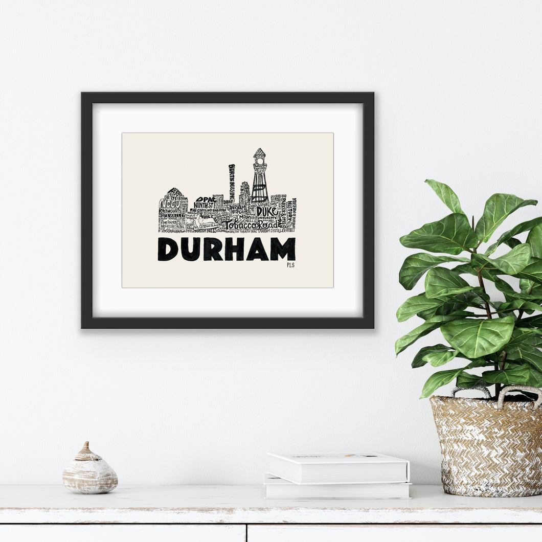 Durham NC Skyline Print